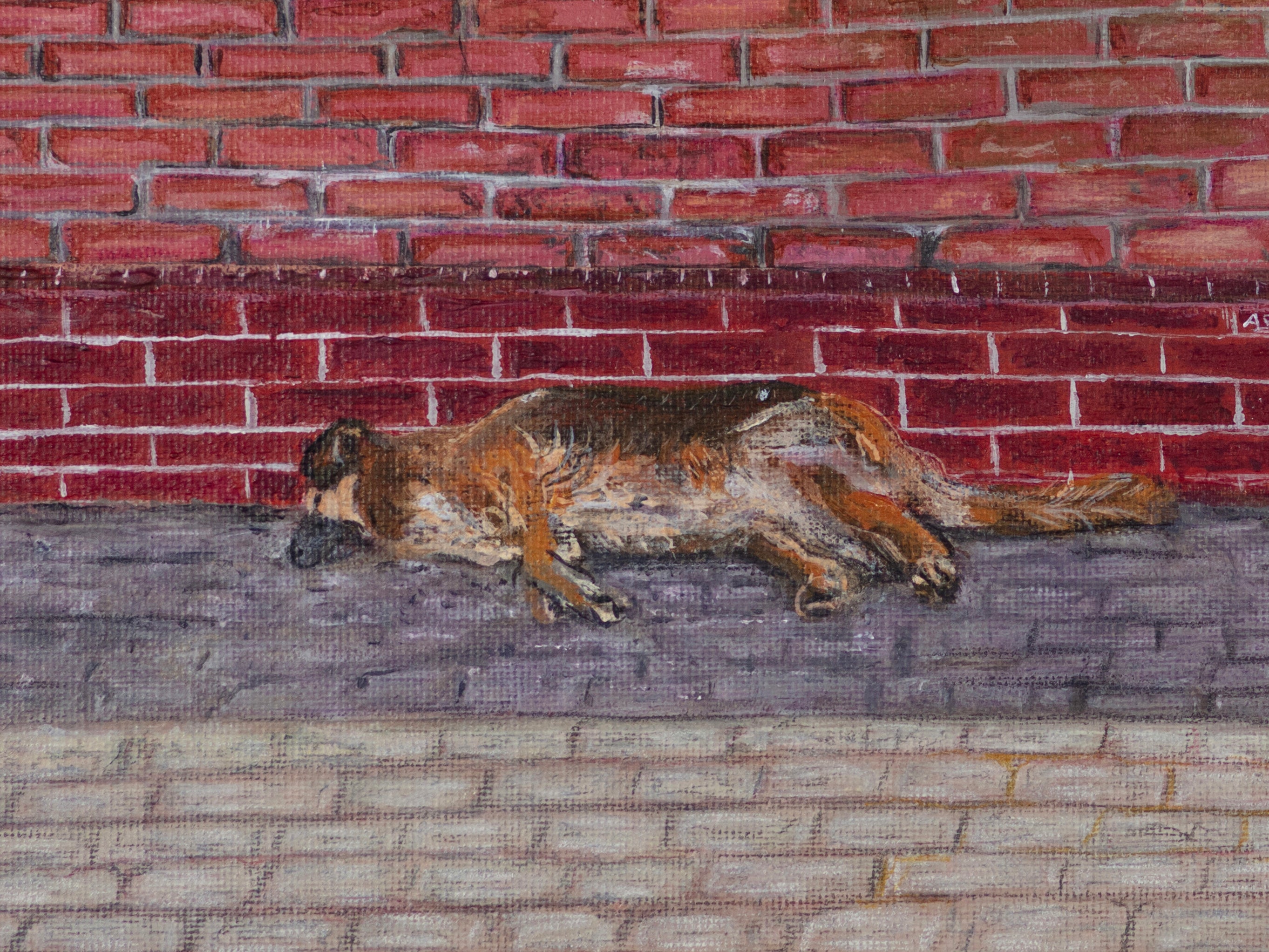 "Let Sleeping Dogs Lie" - Limited Edition Canvas Giclée Print