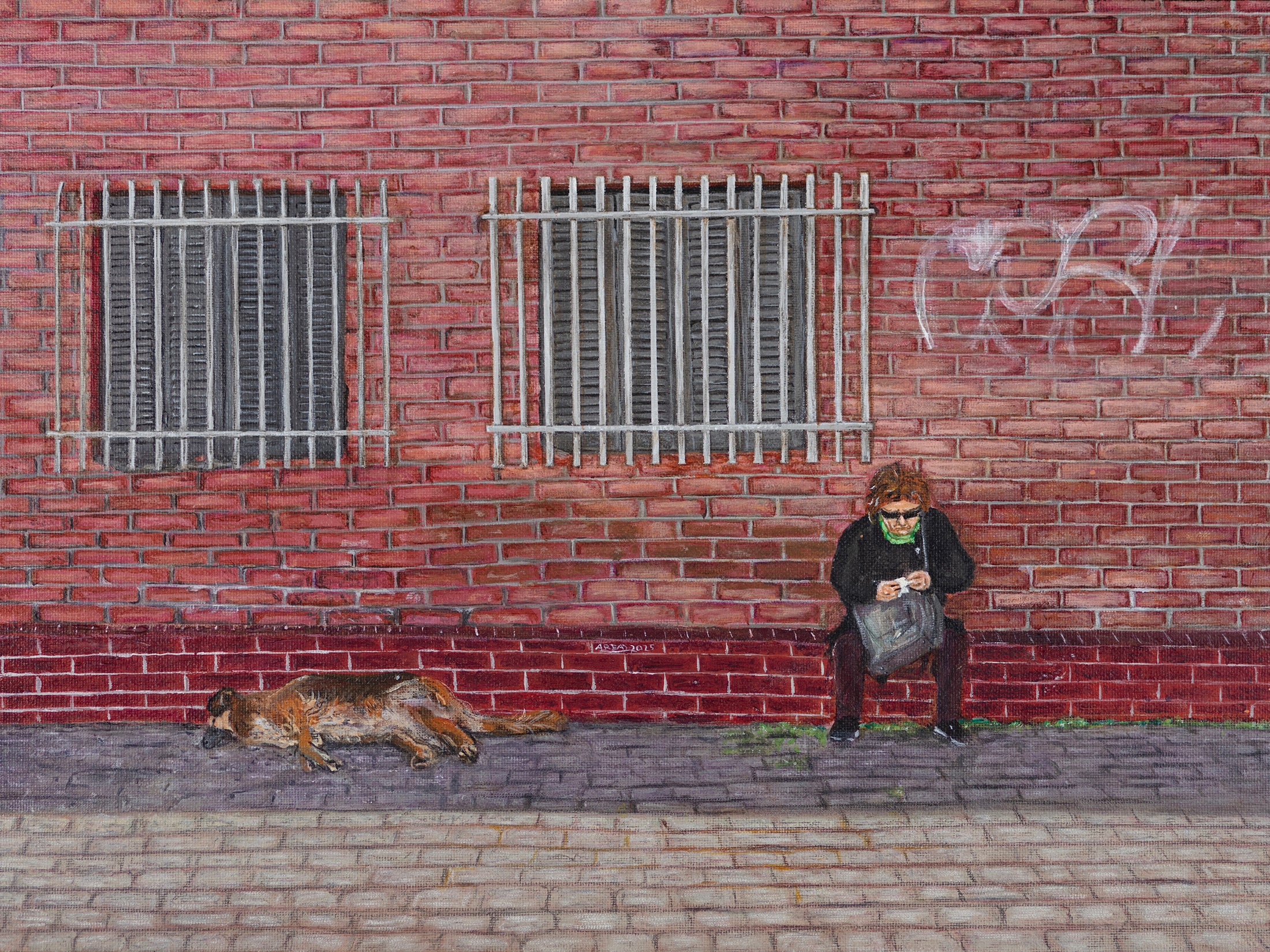 "Let Sleeping Dogs Lie" - Limited Edition Canvas Giclée Print