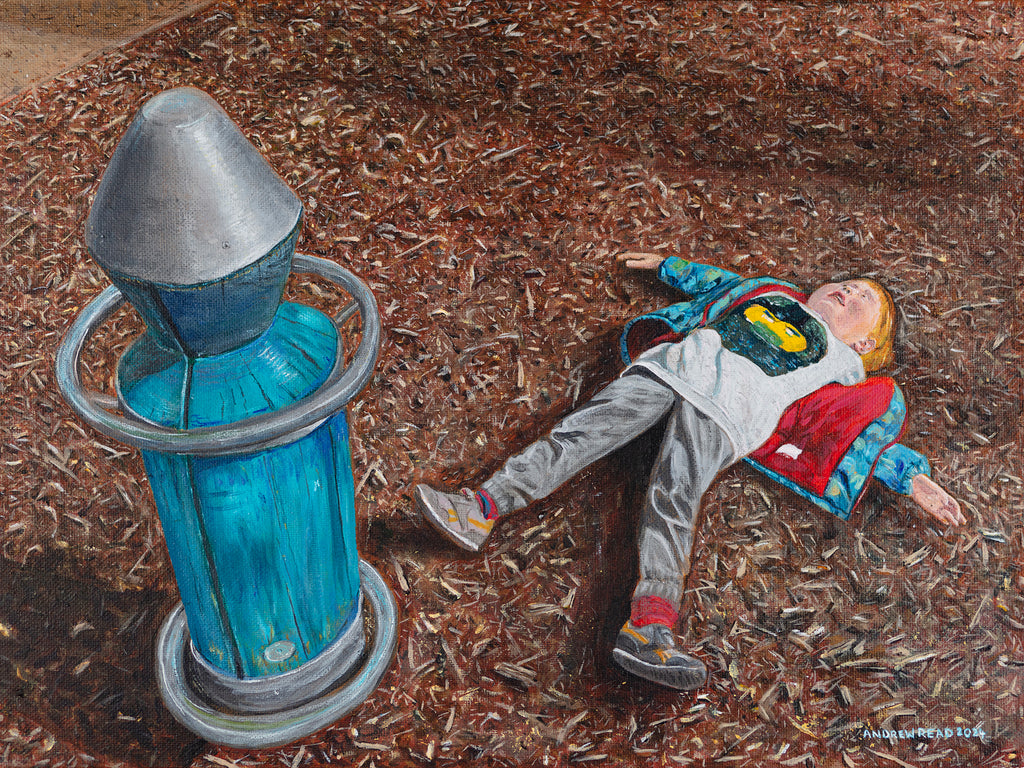 "The Littlest Zed Playing Dead" - Limited Edition Canvas Giclée Print