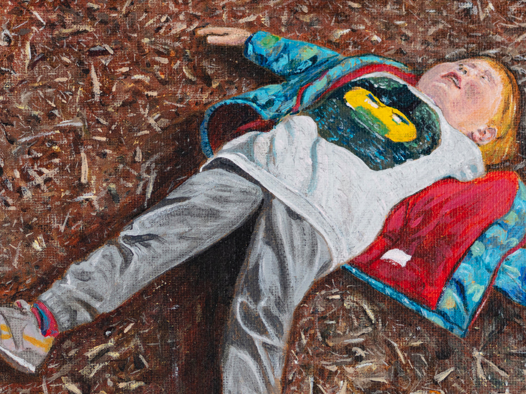 "The Littlest Zed Playing Dead" - Limited Edition Canvas Giclée Print