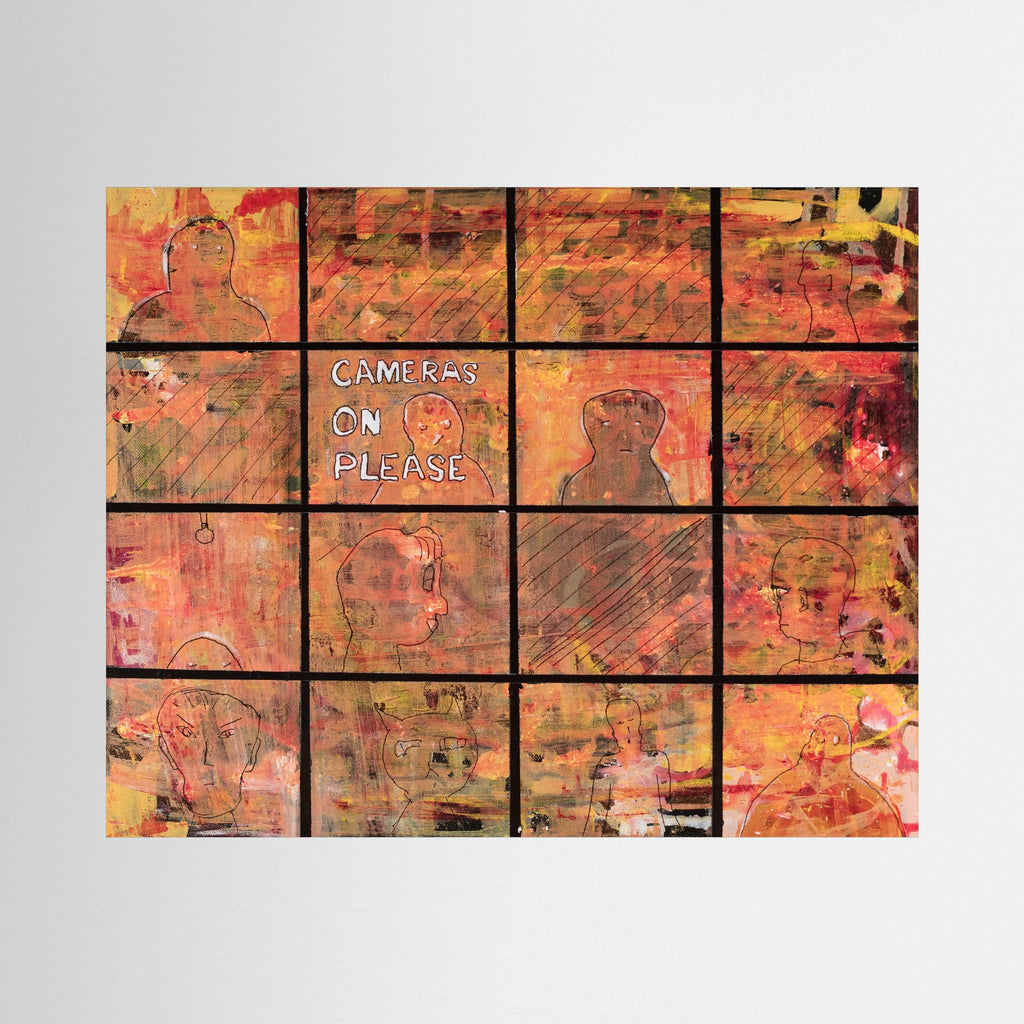 Cameras On Please - Canvas Giclee Print