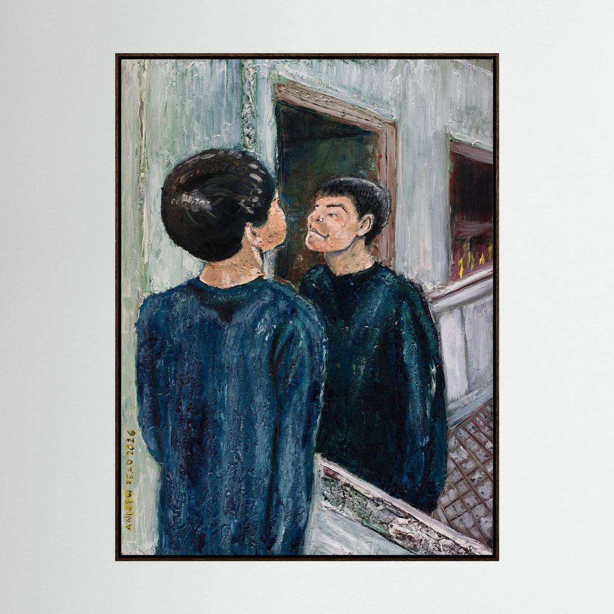 The Boy In The Mirror - Canvas Giclee Print