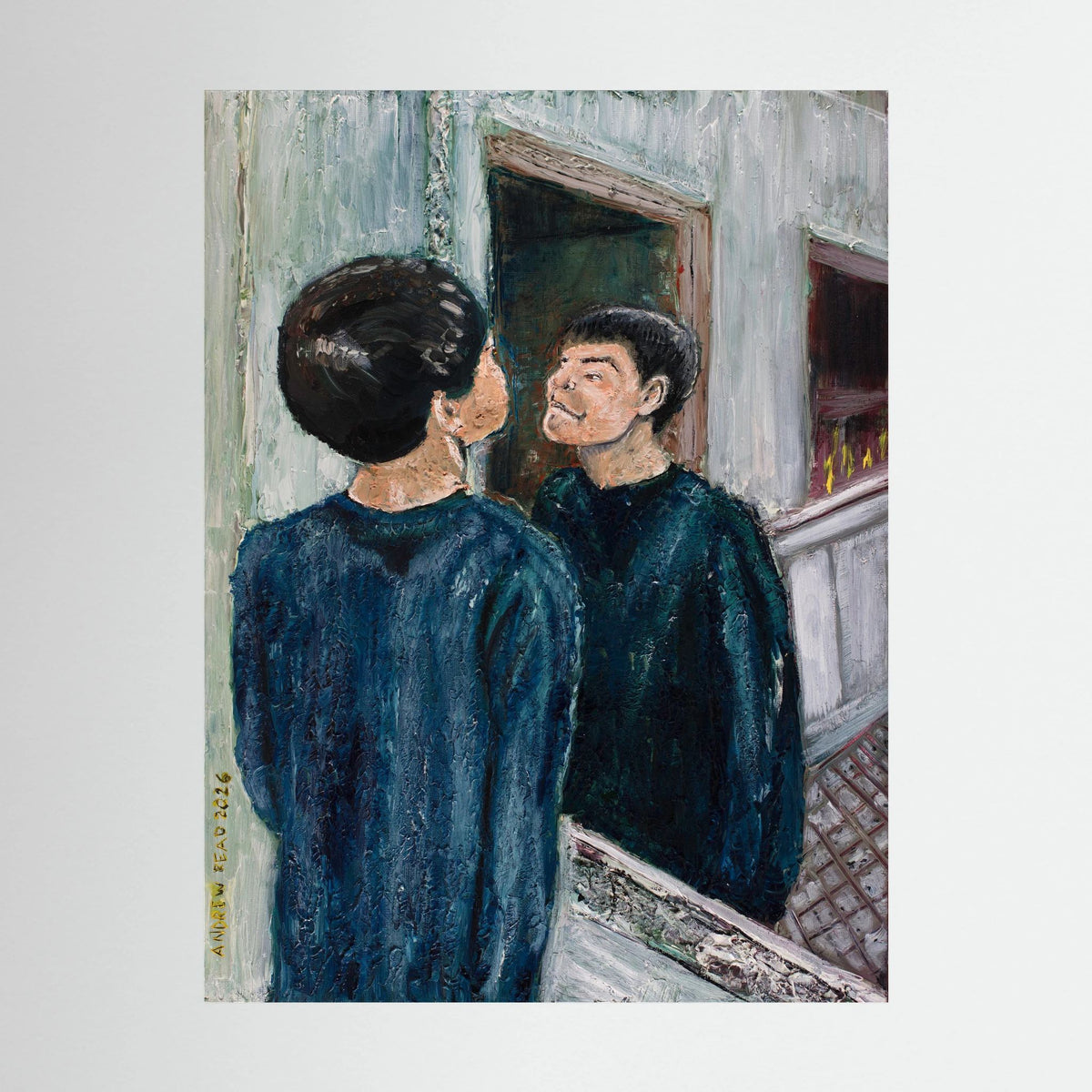 The Boy In The Mirror - Canvas Giclee Print