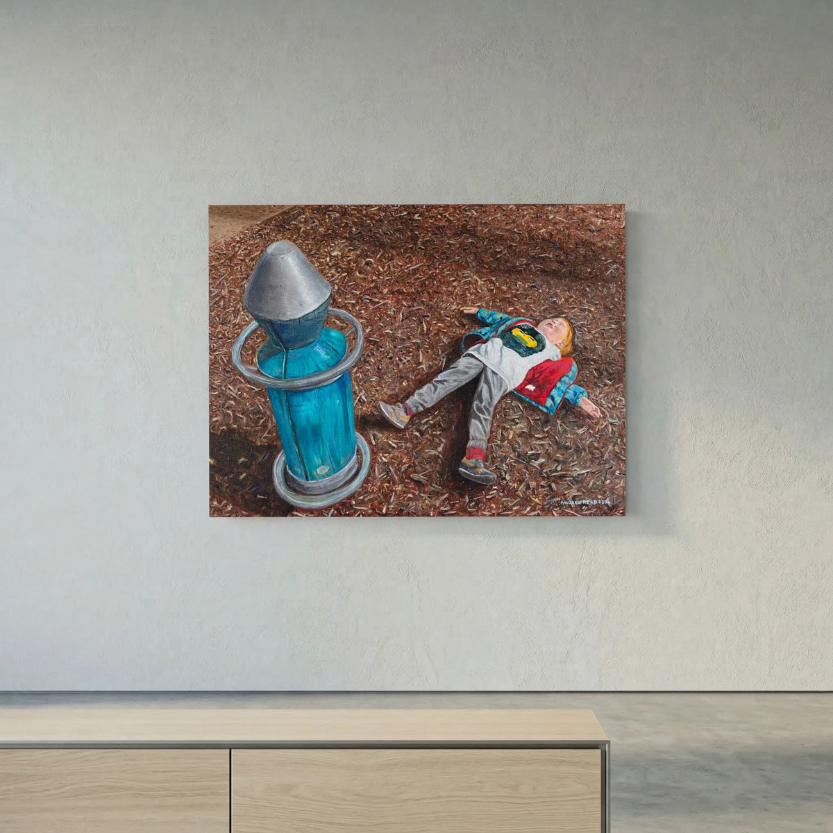 "The Littlest Zed Playing Dead" - Limited Edition Canvas Giclée Print