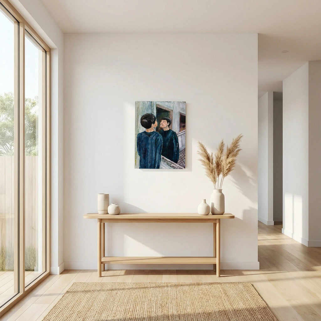 The Boy In The Mirror - Canvas Giclee Print
