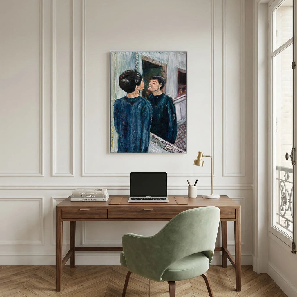 The Boy In The Mirror - Canvas Giclee Print