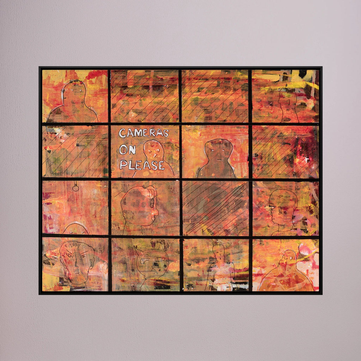 Cameras On Please - Canvas Giclee Print