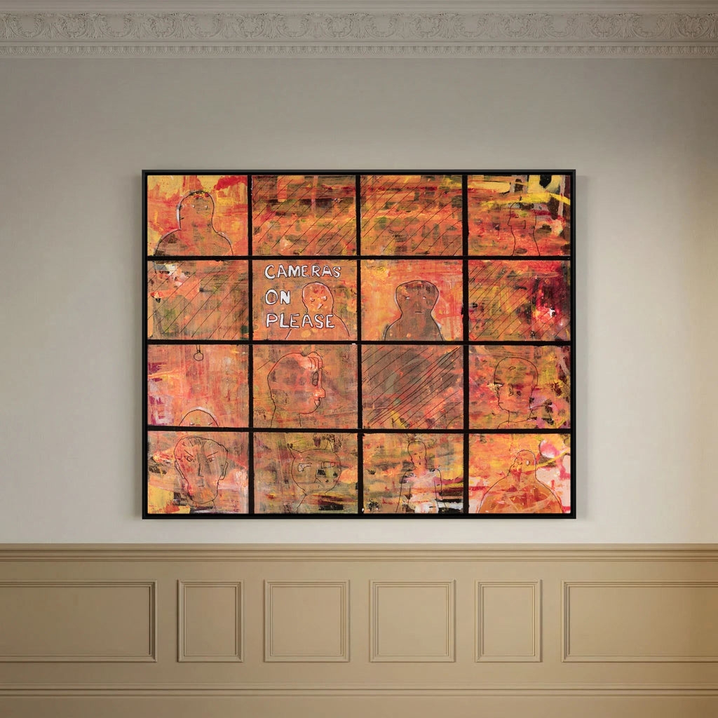 Cameras On Please - Canvas Giclee Print