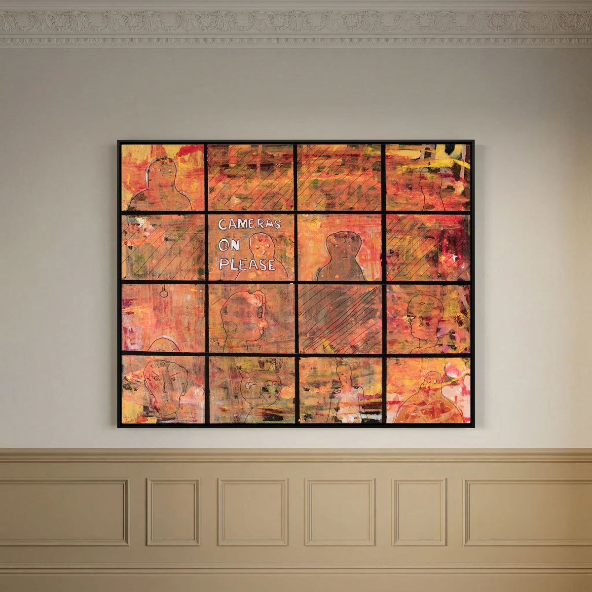 Cameras On Please - Canvas Giclee Print