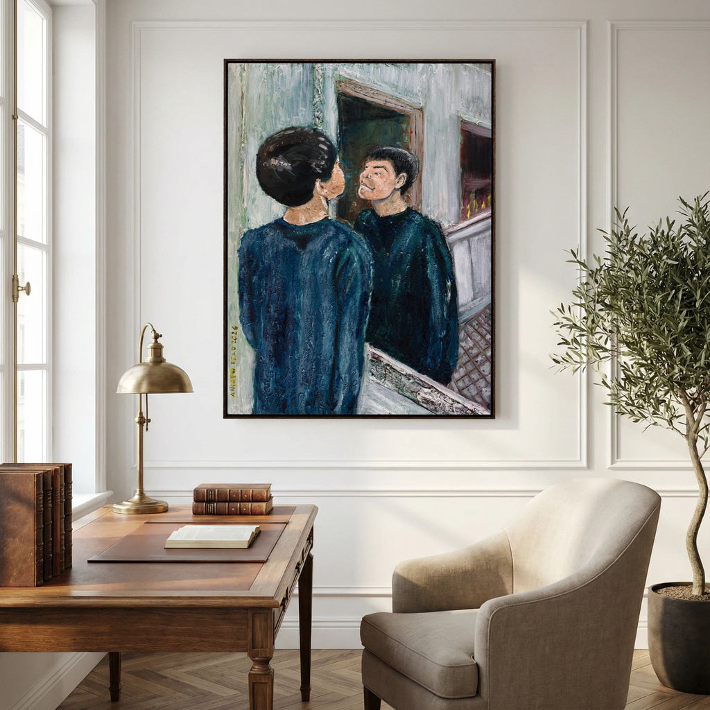 The Boy In The Mirror - Canvas Giclee Print