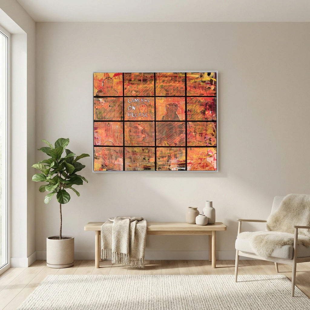 Cameras On Please - Canvas Giclee Print