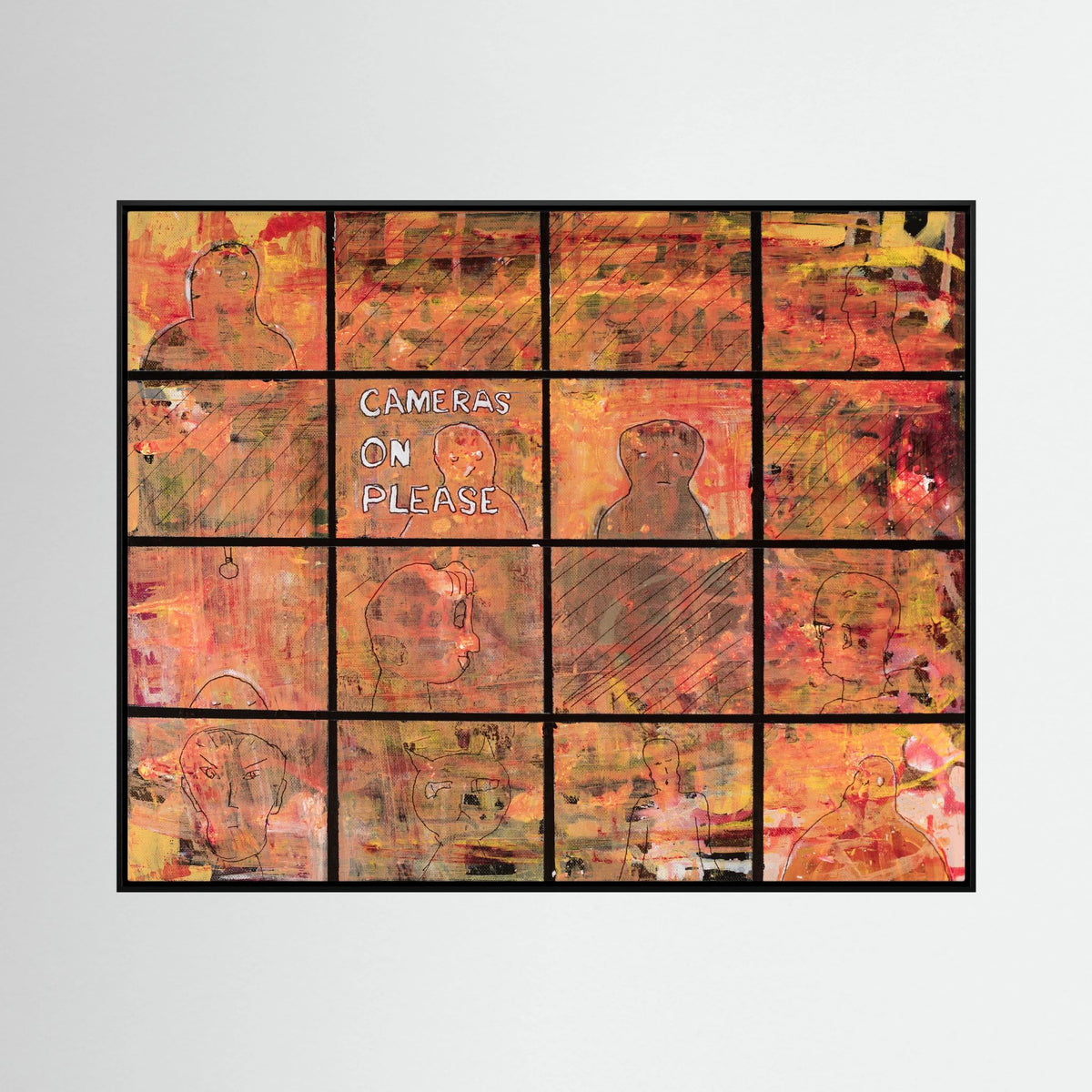 Cameras On Please - Canvas Giclee Print