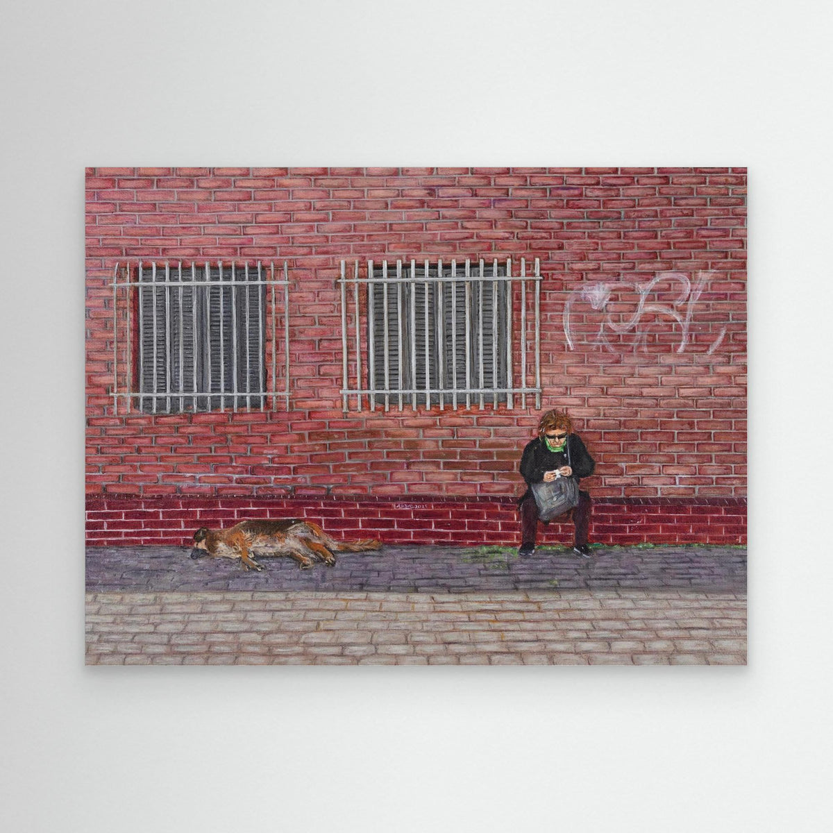 "Let Sleeping Dogs Lie" - Limited Edition Canvas Giclée Print