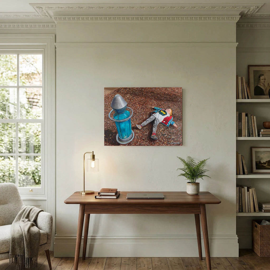 "The Littlest Zed Playing Dead" - Limited Edition Canvas Giclée Print