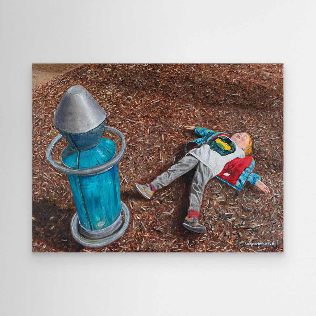 "The Littlest Zed Playing Dead" - Limited Edition Canvas Print