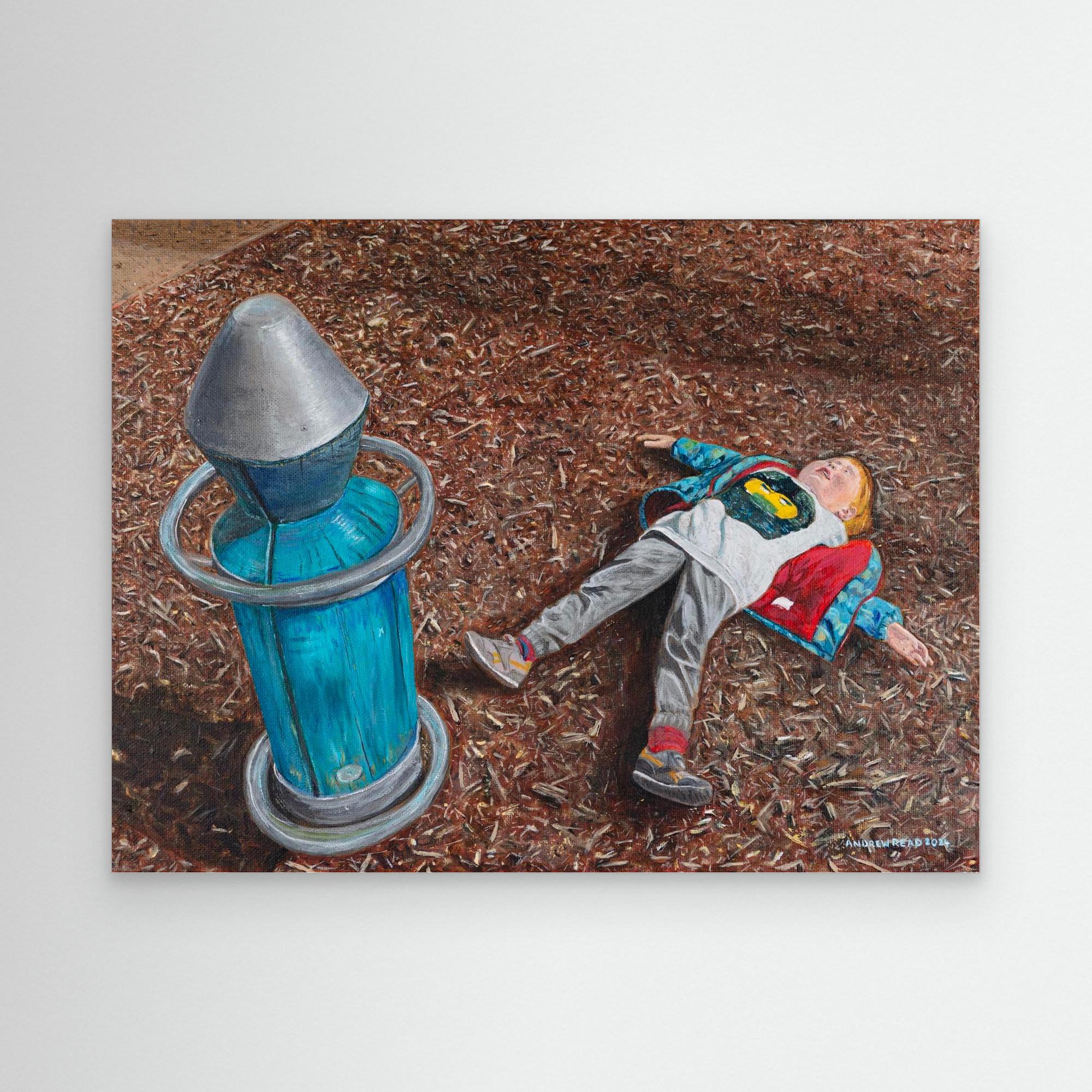"The Littlest Zed Playing Dead" - Limited Edition Canvas Print